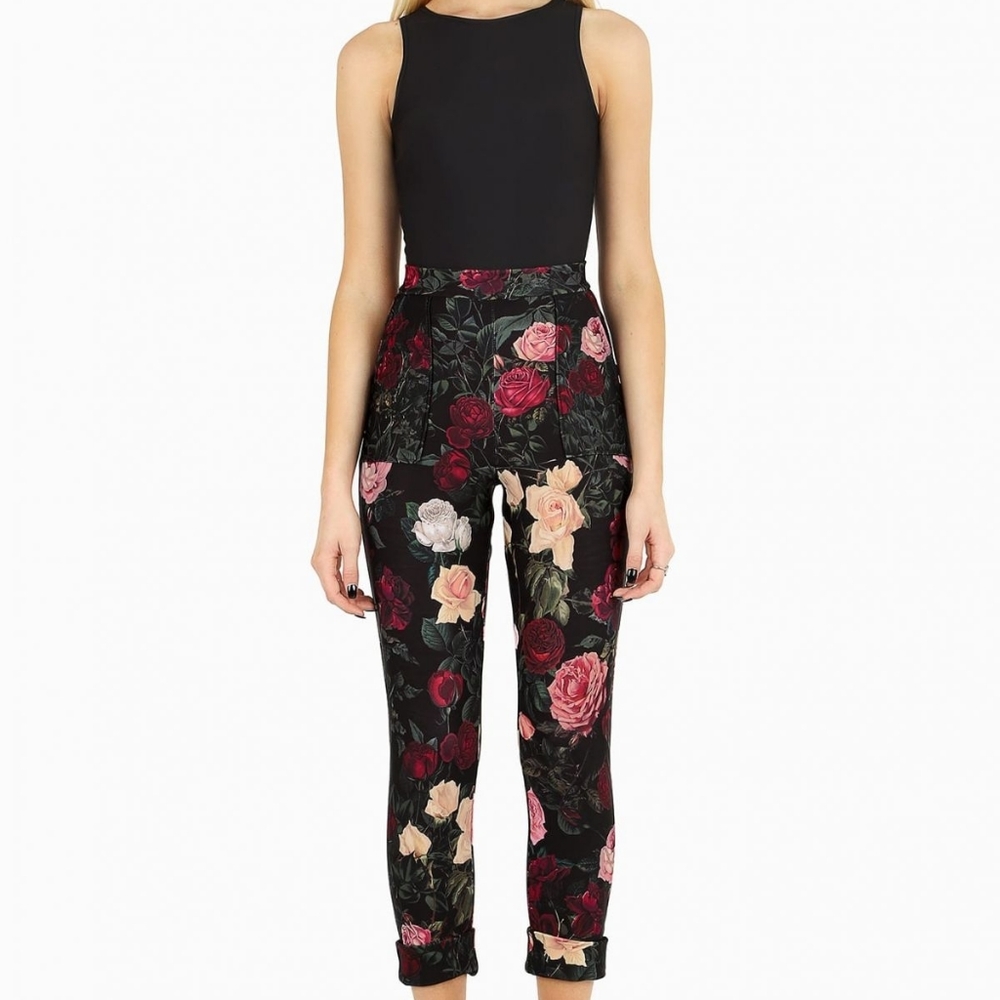 BLACKMILK rose cuffed fleece lined stretch pant